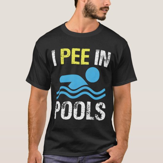 プールでおしっこする Tシャツ (正面)