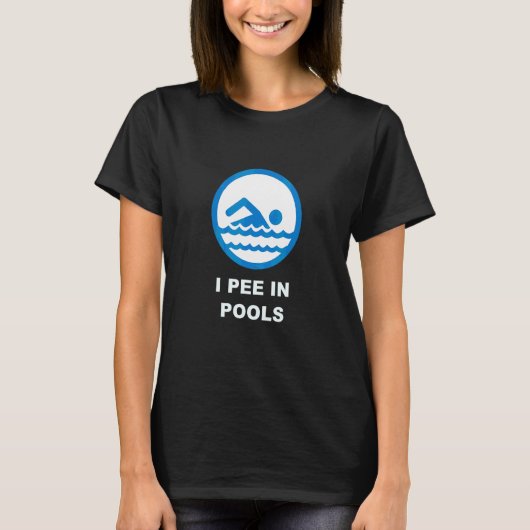 プールでおしっこする Tシャツ (正面)