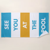 プールでお会い ビーチタオル (正面)