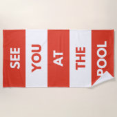 プールでお会い ビーチタオル (正面)