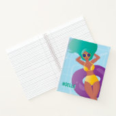 プールでくつろいでいる黒人女性 ノートブック (内部)