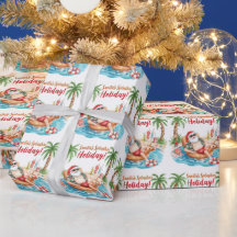 プールでのサンタのクリスマスパーティー