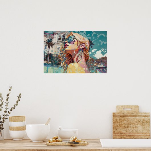 プールでのレイチェルの日 ポスター (キッチン)