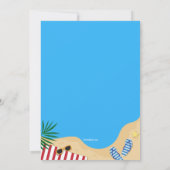 プールでの夏の集まりへの招待状 招待状 (裏面)