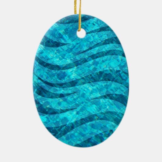 プールでの水泳 セラミックオーナメント (裏面)