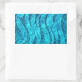 プールでの水泳 長方形シール (バッグ)