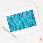 プールでの水泳 長方形シール (封筒)