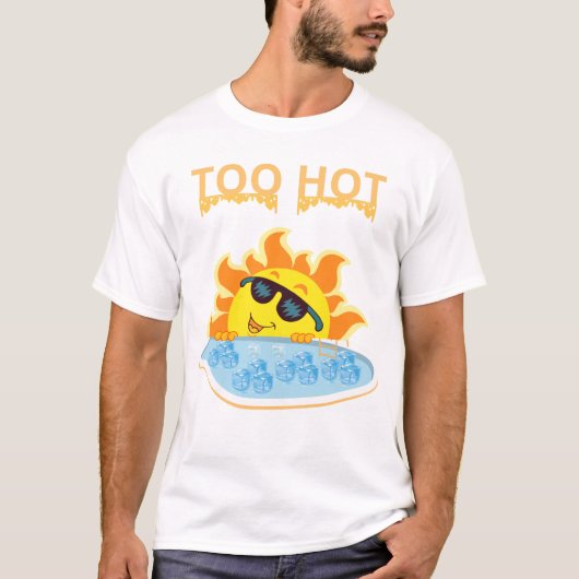 プールで夏の太陽がギラギラ Tシャツ (正面)
