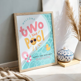 プールで夏の2歳の誕生日をお祝いしよう 歓迎 ポスター