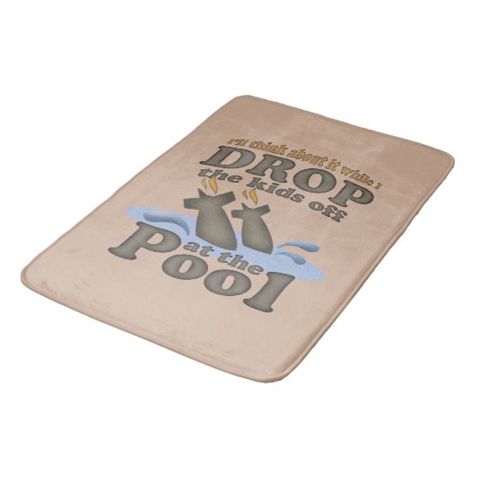 プールで子供を落として下さい バスマット (アングル)