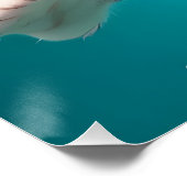 プールで水中ダイビングをかわいい猫おもしろい ポスター (コーナー)