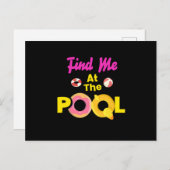 プールで泳いでいる ポストカード (正面/裏面)