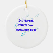 プールで生命はクールです セラミックオーナメント (裏面)