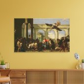 プールで麻痺を癒すイエス キャンバスプリント (インサイチュ (リビング))