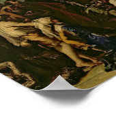 プールで麻痺を癒すイエス ポスター (角)