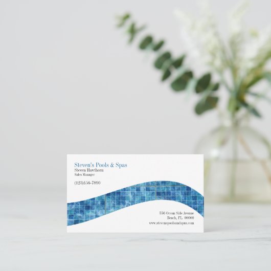 プールとスパ 名刺 (スタンド正面)