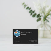 プールと水トリートメント会社 名刺 (スタンド正面)