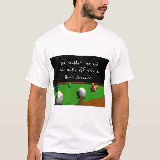 プールと玉突きのユーモアTシャツ Tシャツ