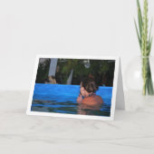 プールにいる少女 カード (正面)