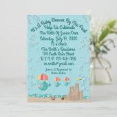 プールによるベビーシャワーのためのかわいい招待状 招待状 (スタンド正面)