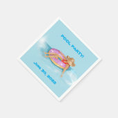 プールにフローティングSprinkle Dout Float スタンダードカクテルナプキン (角)