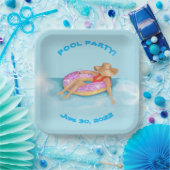 プールにフローティングSprinkle Dout Float ペーパープレート (パーティー)