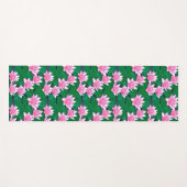 プールに咲くピンクの睡蓮 ヨガマット (正面(横))