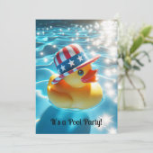 プールに愛国的な黄色のゴムガモ 招待状 (スタンド正面)