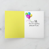 プールに浮かぶゴムの黄色いアヒルたち　誕生日パーティーの帽子付き カード (内部)