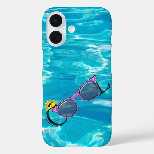 プールに浮かぶサングラス Case-Mate iPhoneケース (裏面)