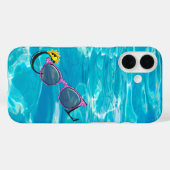 プールに浮かぶサングラス Case-Mate iPhoneケース (裏面 (横))
