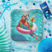 プールに浮かぶマカオ ペーパープレート (パーティー)