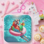 プールに浮かぶマカオ ペーパープレート (パーティー)