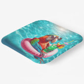 プールに浮かぶマカオ ペーパープレート (傾斜あり)