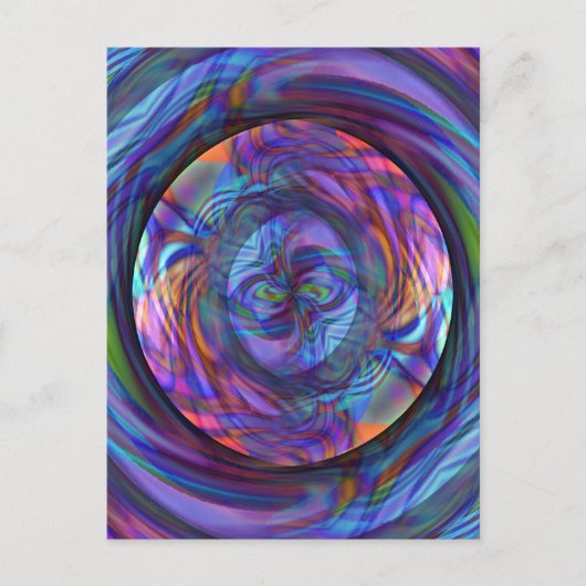 プールに浮か考えぶ ポストカード (正面)