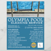 プールのはしご, スイミングプールの清掃広告 チラシ (正面)