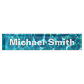 プールのクールな青海原 デスクネームプレート (正面)