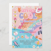 プールのグルーヴクールィーな誕生日に行こう。 招待状 (正面/裏面)