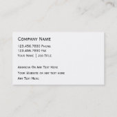 プールのサービス業カード 名刺 (裏面)