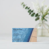 プールのサービス業カード 名刺 (スタンド正面)