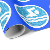 プールのデカールカラーでのスイミングカスタムとダイビング ラッピングペーパー (ロールコーナー)