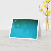 プールのバックグラウンドでのツリーの反射 カード (黄色い花)