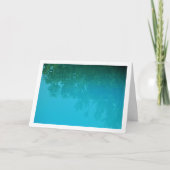 プールのバックグラウンドでのツリーの反射 カード (正面)