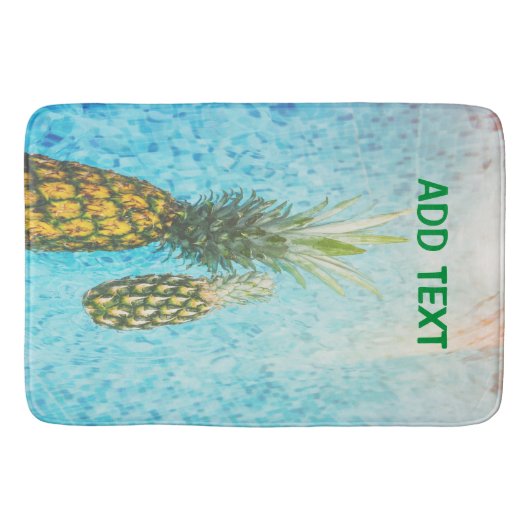 プールのパイナップルはあなたのための美しいスタイル バスマット (正面)