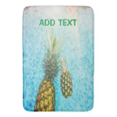 プールのパイナップルはあなたのための美しいスタイル バスマット (正面縦)