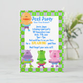 プールのパーティの招待状 招待状 (スタンド正面)