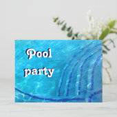 プールのパーティの招待状 招待状 (スタンド正面)