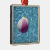 プールのビーチボール メタルオーナメント (右)