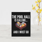 プールのホールが呼び出し中で、私はプールのビリヤに行かなければならない カード (黄色い花)