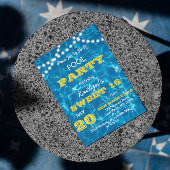 プールのライト シトラス 誕生日パーティー 招待状